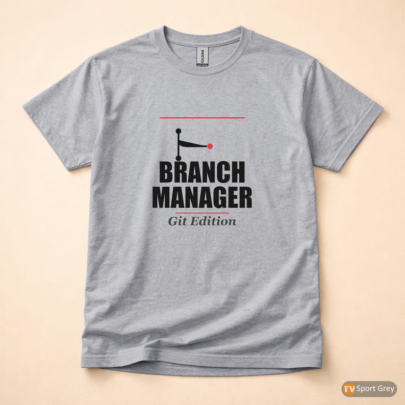 Branch Manager / Git Developer / Software Engineer / Bold Typography Tee image 8