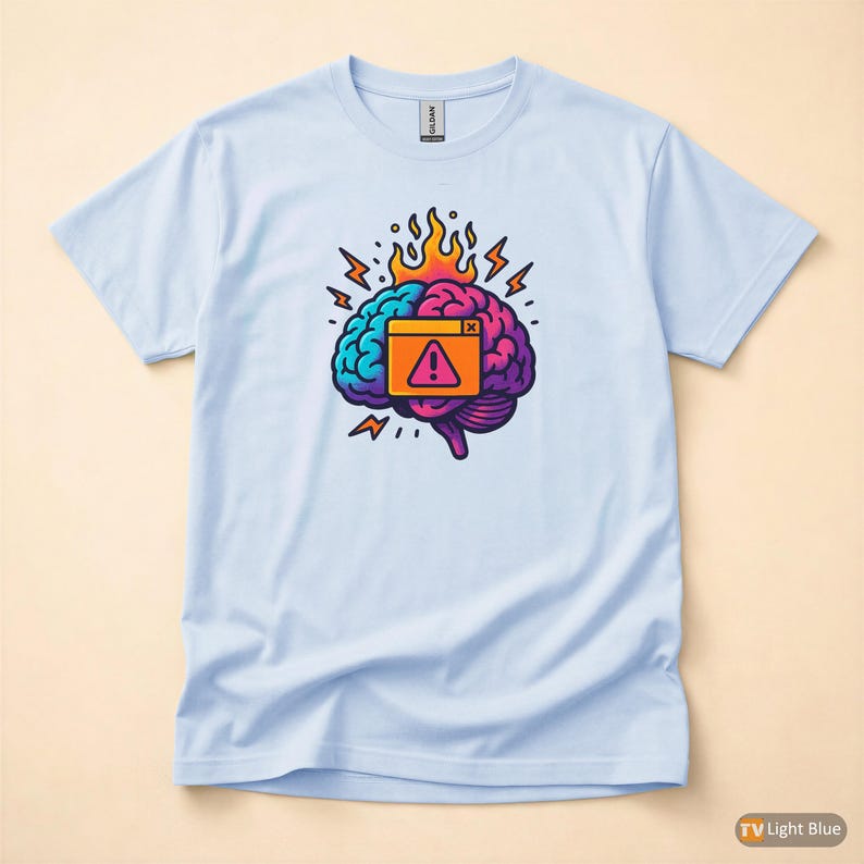 Error 404 Brain Kernel Panic / Funny Error Code Shirt / 404 Programmer Tee / Web Developer Gift / Coding Error Tee image 9