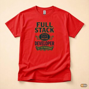 Full Stack Developer / Retro Graphic / Programmer T-Shirt / Coder Gift image 5