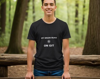 My Brain Runs On Git / Programmer Shirt / Developer Tee / Software Engineer Gift / Coding Apparel