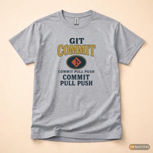 Git Commit Retro / Programmer Developer Coder Tee / Push To Main Survivor Shirt afbeelding 8