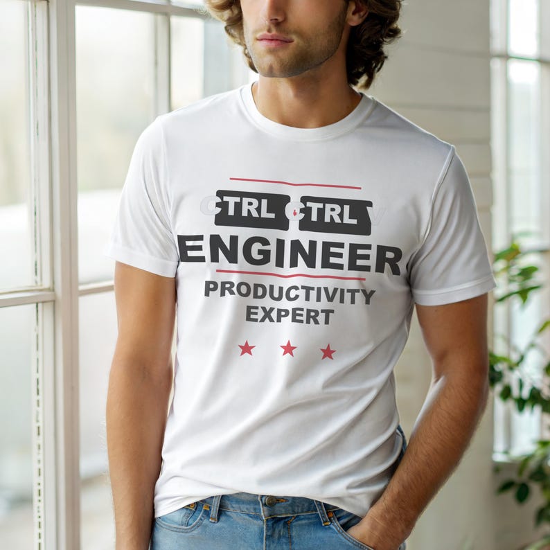 Ctrl C Ctrl V Engineer / Programmer T-Shirt / Developer Coding Humor Tee image 6