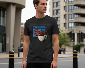 System Error 404 Coffee Critical / Programmer Shirt / Developer Tee / Coder Gift / Tech Humor Apparel