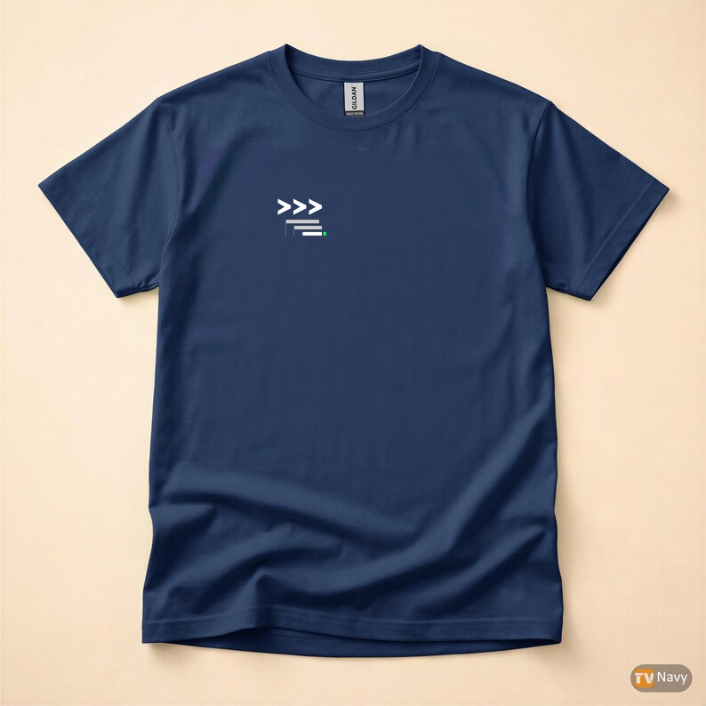 Maglietta con logo minimalista da sviluppatore Python / Modalità attivata / Hacker immagine 4