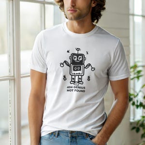 404 Genius Not Found / HTTP-Fehler-Shirt / 404-Programmierer-T-Shirt / Geschenk für Webentwickler / Lustiges Fehlercode-Shirt