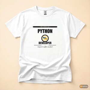 Desarrollador Python / Tipografía llamativa / Camiseta de programador / Ropa para programadores imagen 7