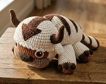 Giant Sky Bison Crochet Plush Toy | Crochet Cow Pattern | Handmade Amigurumi Animal Crochet | Stuffed Crochet Animal Pattern PDF Download