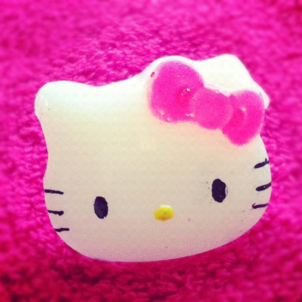 Glow In The Dark Kawaii Kitty Resin Ring