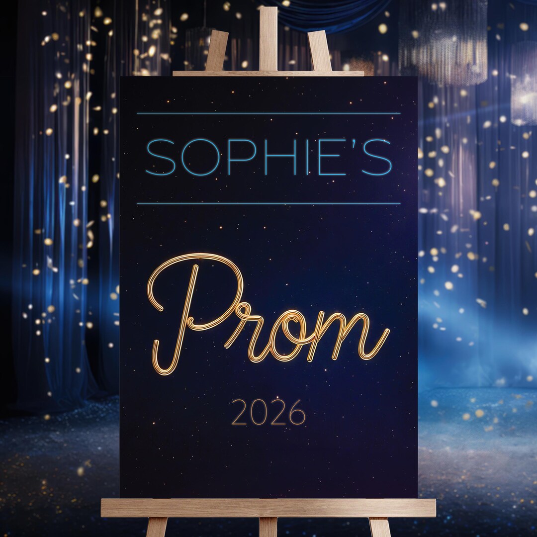 Personalised Prom Board / Poster - Etsy UK