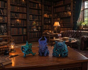 Lovecraft Chibi-figurer – 3D Chibi-set med forntida gudar, Mythos-monster