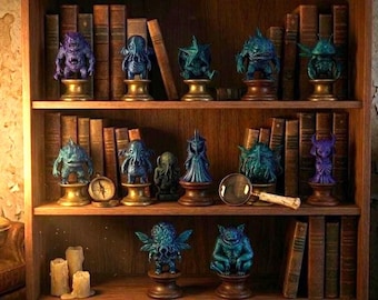 Lovecraft Chibi-figurer: Komplett Mythos-samlingsset - Cosmic Horror-samlarobjekt (komplett set med 12)