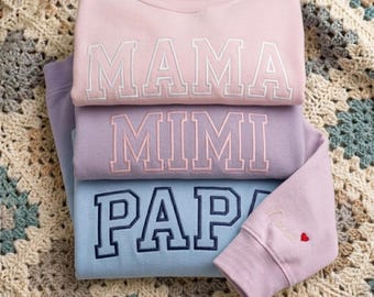 Maglietta ricamata per la nonna, Maglietta Gigi, Regalo per la nonna, Maglietta Nana, Regalo per la nuova nonna, Nonna ricamata, Blocco universitario