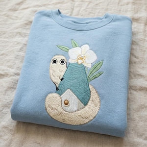 Brushbuddy Witch Hat Atelier Inspired Cartoon Embroidered Sweatshirt, Gift For Manga Collectors