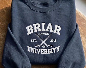 Embroidered Briar University Graham Embroidered Sweatshirt, Off Campus Series Bookish Merch, Hockey Romance Sweatshirt, Gift for Her