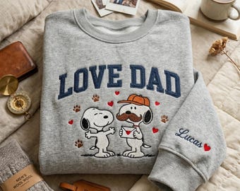Maglietta personalizzata ricamata "Il miglior papà di sempre", maglietta personalizzata con Snoop Dogg, maglietta personalizzata per la festa del papà, maglietta personalizzata con nome per papà, regalo per papà