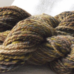 SALE Hand Spun Corriedale 2ply Earth 230 yards 110g 2 skeins Very Soft Aran image 3