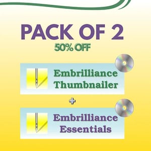 Embrilliance Essentials and Thumbnailer Software Pack Embroidery Editing Program Bundle