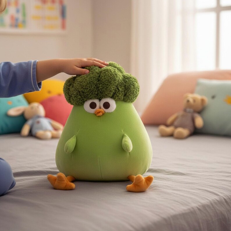 Broccoli Chicken Plush Toy Cute Vegetable Plush Pillow Kawaii Chicken ...