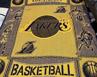 Vintage Kobe Bryant #24 Los Langelws Lakers Throw  Blanket Custom Made