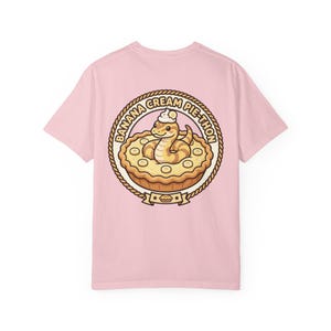 T-shirt tarte thon crème à la banane | Mascotte de tarte rétro, t-shirt graphique dessert