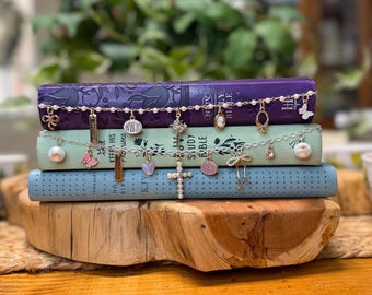 Handmade Bible Charms | Faith Bookmark Chain | Christian Journaling Accessories