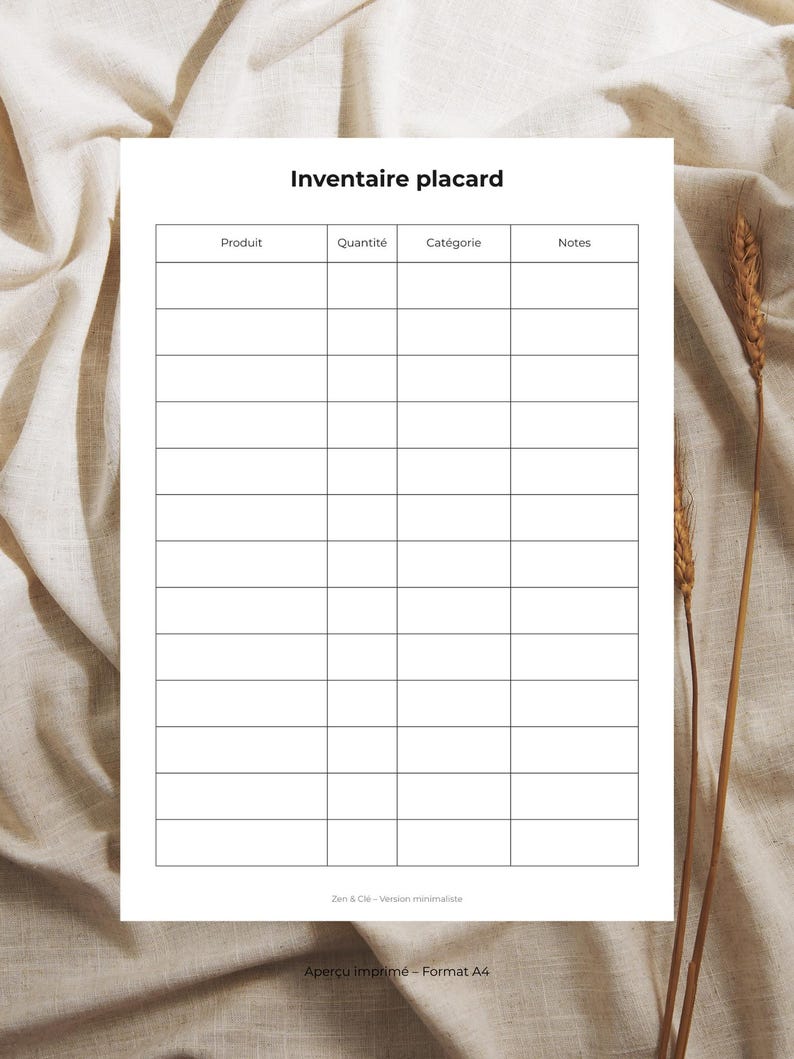 Freezer Inventory Printable PDF A4 – Food List – Kitchen Organization ...