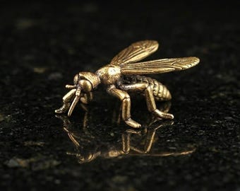 Adorno de mosquito de latón, pequeña figura de insecto con patas detalladas, decoración para vitrina de curiosidades.