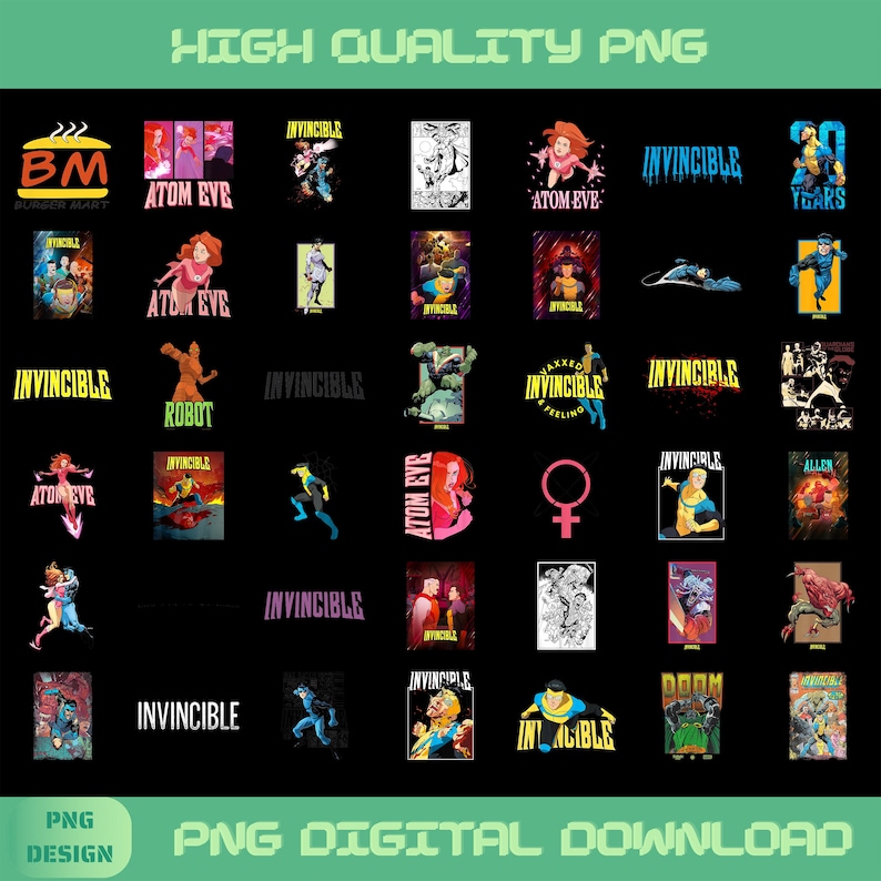 Invincible Vector Format Invincible SVG Vintage – Vector File for T-shirts, Stickers and More ...
