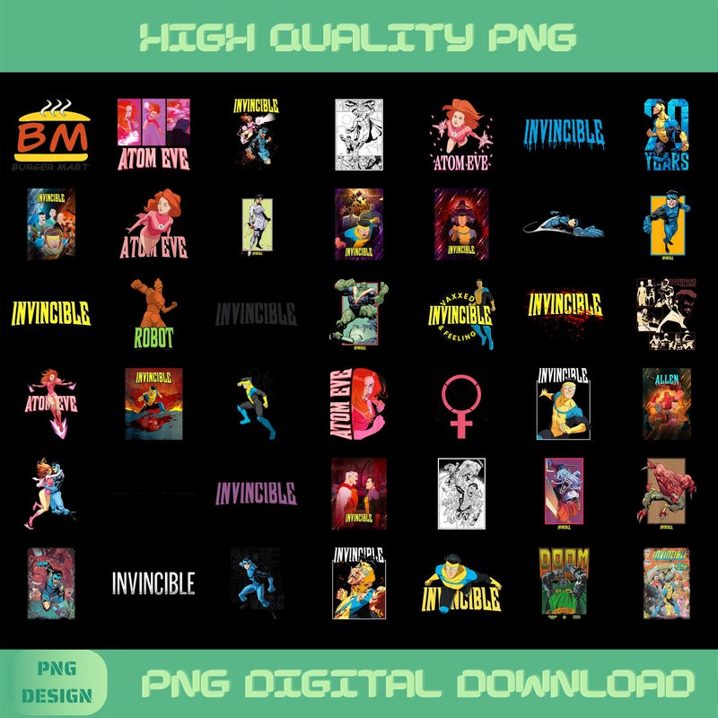 Invincible Character Png - Etsy