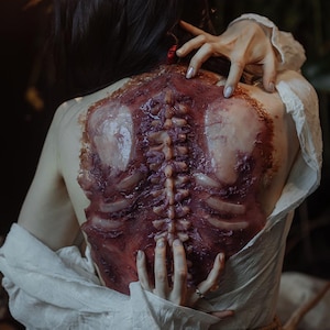 Mavka Back Prosthetic, Silicone Spine and Ribs SFX Appliance, Dark Fantasy Horror Costume