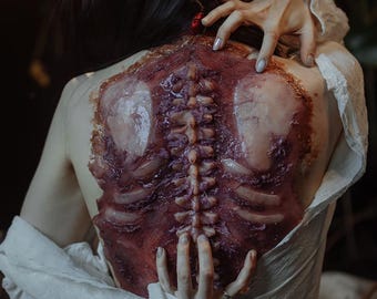 Mavka Back Prosthetic, Silicone Spine and Ribs SFX Appliance, Dark Fantasy Horror Costume