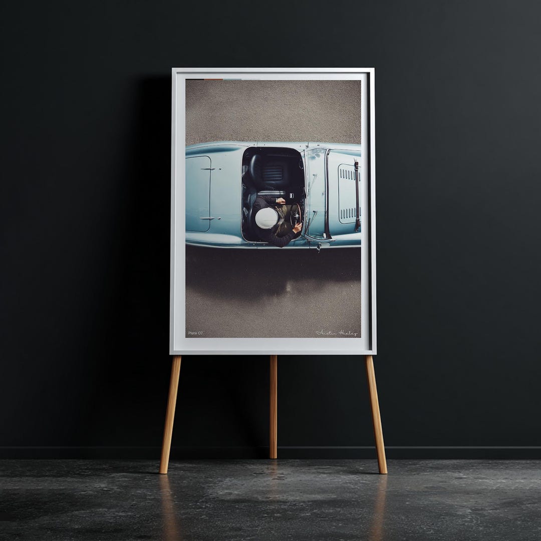 Healey Rae Poster 1955 Austin Healey Poster – Vintage British Sports Car Wall Art Print ...