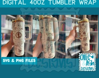 Bridgerton Social Season Tumbler Wrap – 40oz SVG PNG (digitale download)