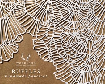 Ruffles papercut ketubah | handmade wedding vows | anniversary gift