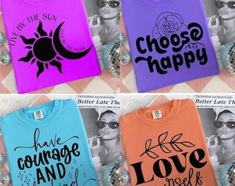 Motivational SVG PNG Bundle, Boho Inspirational SVG, Positive Affirmation, Self Love Quotes, Cricut Cut Files, Digital Download
