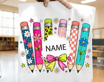 Back to School Kids PNG, Custom Name Alphabet PNG, Coquette Kindergarten Shirt Design, First Day of School Boy Girl PNG,Digital Download
