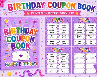Cupones de cumpleaños / Descarga instantánea /