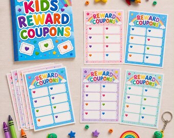Libro de cupones de recompensa para niños / Imprimible / Descarga instantánea /