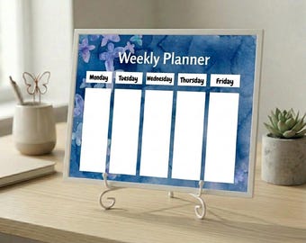 Planificador semanal imprimible / Color: Azul soñador / PDF
