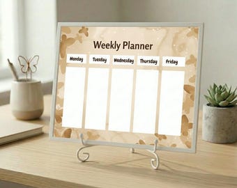 Planificador semanal imprimible / Color: Mocha / PDF
