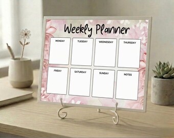 Planificador semanal imprimible / Rosa floral / PDF