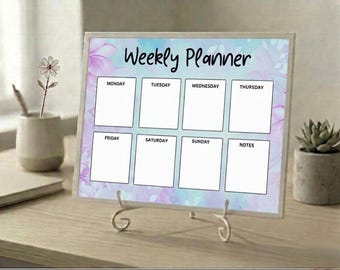 Planificador semanal imprimible / Color bígaro floral / PDF