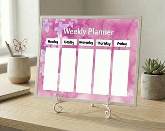 Planificador semanal imprimible / Color: Rosa rubor PDF