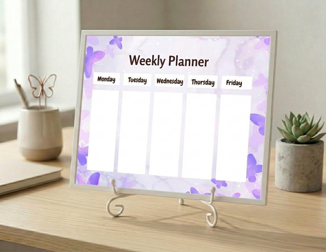 Weekly Planner Printable | Color: Purple | PDF - Etsy