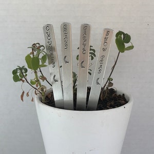 Aluminum Garden Herb Markers 3/8" inch wide by 6” inch length