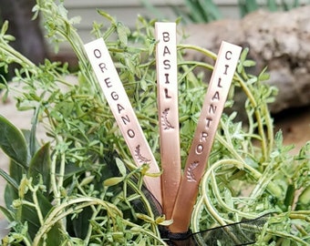 Garden Herb Markers Copper 1/4" x 6"