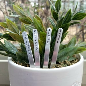 Mini Aluminum Herb Plant Markers 1/4&quot; x 3&quot;