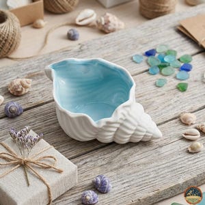 Make-up-Pinselhalter aus Muscheln, Schmuckschale aus Muscheln im Küstenstil, Strand-Badezimmerdeko, Organizer für den Schminktisch im Ozean-Look, Geschenkidee für Sie