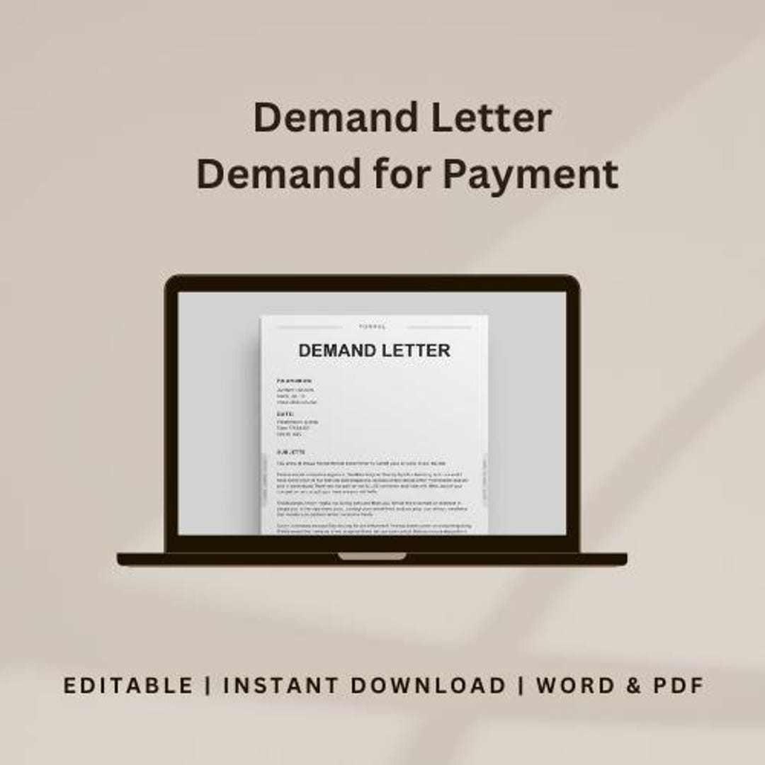 Demand for Payment Letter Template | Formal Collection Notice ...