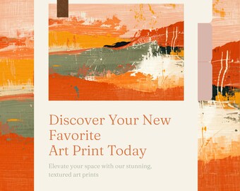 Abstract Expressionist Print, Warm Earth Tones, Terracotta Sage Blush (Digital Download